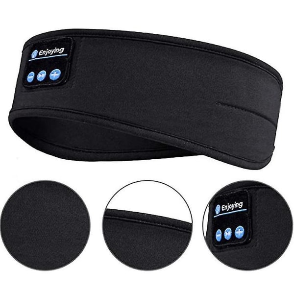 Sleep Headset Bluetooth Headband Sleep Headset Bluetooth Headscarf Sport Headband Trådlöst black