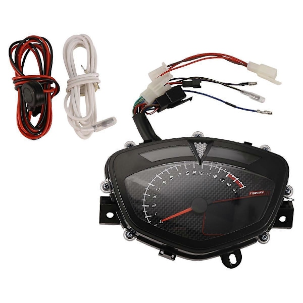 Motorcykelmätare Instrument 7 Färgers LCD Hastighetsmätare Vattentemp RPM Vägmätare för LC135 C8