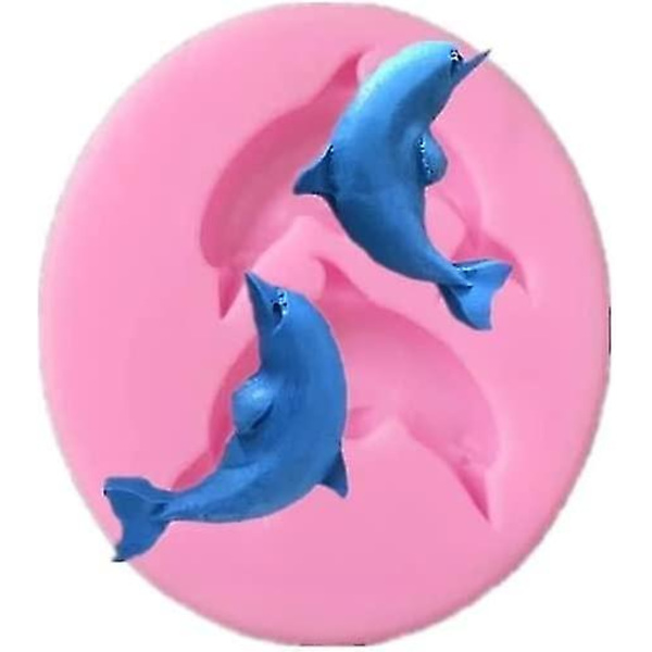 3d Havdyr Delfin Silikoneform Bagning Fondant Sukker Håndværk Diy Kage Slikforme