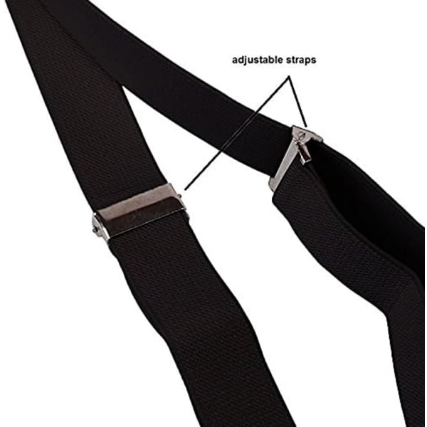 TM Suspender/Suspenders One Size Fullt Justerbar Y-formet med klips