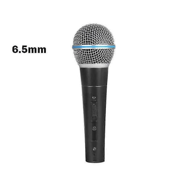 Metal Dynamisk Mikrofon Kablet Mikrofon til Karaoke Sang Bryllup DJ Tale Sort 6,5 mm Stor
