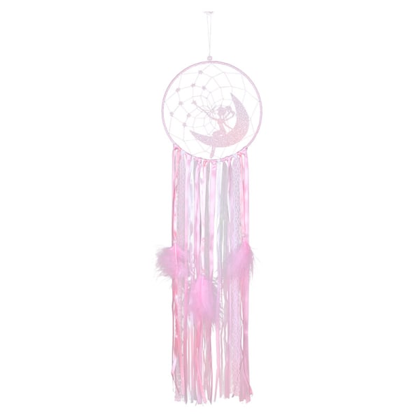 Håndlavet Dreamcatcher Dreamcatcher, Håndlavet Pink Feather Boho Dreamcatcher Retro Vintage Væghængende Ornament Home Decor Brusebad Bryllup