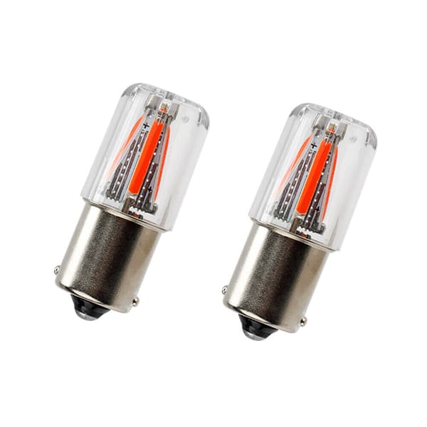 2x 1156 BA15S P21W COB LED-lampor för innerbelysning, bakljus, rött