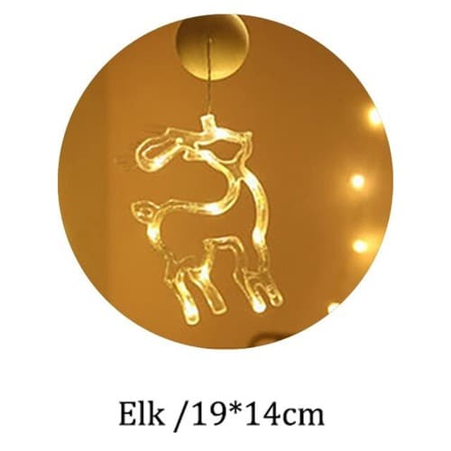 1 stk julepynt til DIY-hengende veggdekorasjon for barn + LED-lys, elg