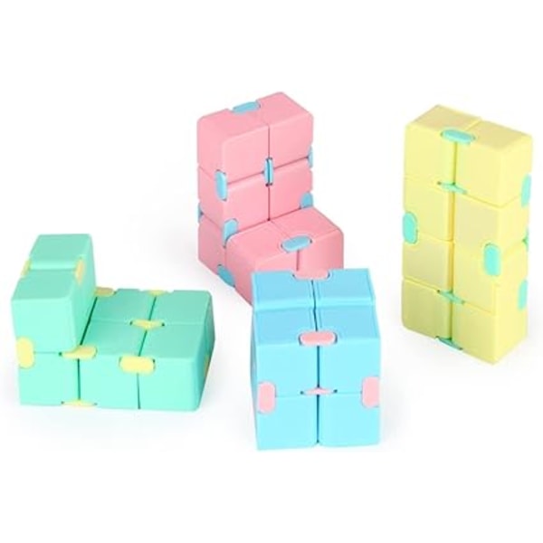 Infinity Cube Pakke, Dekompressionskube Legetøj, Infinity Cube Fidget Legetøj, Dekompressionskube, Uendelig Magisk Terning, Stressafhjælper, Underholdningslegetøj til Børn