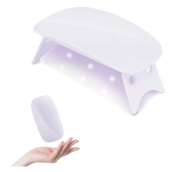 Mini gel nagellampa, bärbar musformad nagellampa med UV, fickstorlek, för alla gelnagellack, USB -driven