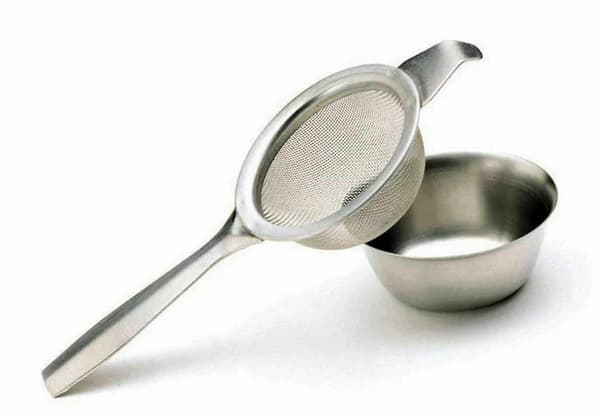 Rostfritt stål tesil Genware med bas Retro sikt
