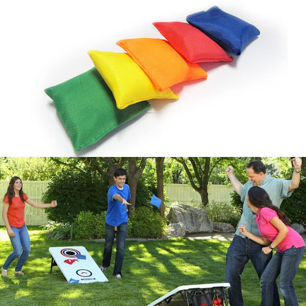 Pakke med 5 nylon bønneposer Morsomt sportspill Bønnepose Karneval Underholdning Sports Drifting Spill Spillbønner