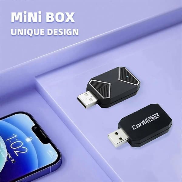 Trådlös CarPlay Auto Mini Box BT WiFi Trådlös Carplay Dongle USB Plug&Play för Android 11