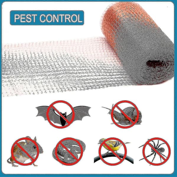 6m Gnagar Nät Koppar Anti Snigel Möss Råtta Fågel Nematoder Ferramol Koppar Stickat Nät