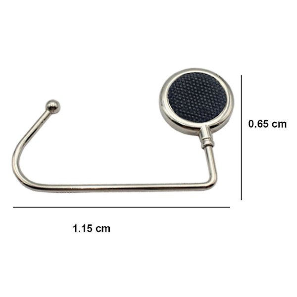 6-delt veske krok, solid sklisikker lys metall krok, håndveske krok, egnet for toalettrom, bar, toalettrom, kontor, skrivebord