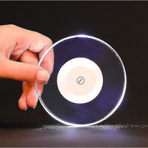 Led Hvit Coaster 2 stk Drikkebrikker