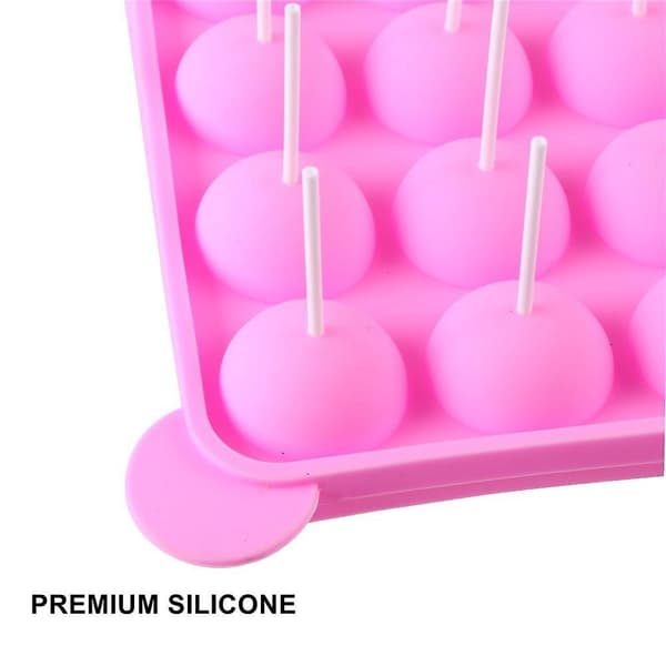 Kakepopformer Isbittbrett, Silikon Lollipopformer Med 20 Pinner
