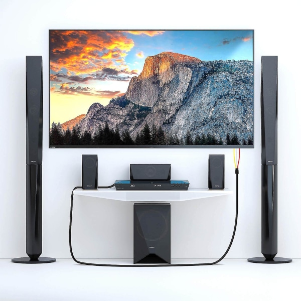 Hdmi til 3x Rca hann-video og lydadapterkabel 1,5 m