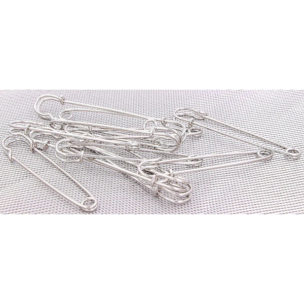 Sikkerhedsnåle Store Heavy Duty Sikkerhedsnål, Rustfrit Stål Sikkerhedsnål Black 100mm 15pcs