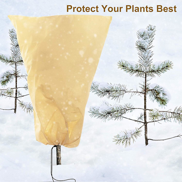Plantebeskyttelse Vinter Plantebeskyttere Udendørs Have Frostbeskyttelse Frostskjold Til Planter Træpakning Vindbeskyttelse Frostdug Med Snøre 240x200cm