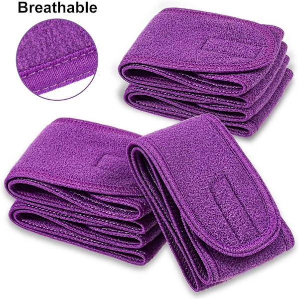 4 st tvättlappar för ansikte, stretchiga för bad, smink och sport (grå) Purple