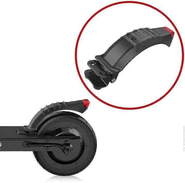 Bagbremse Skærmramme Med Sikkerhedslys Til Elektrisk Scooter Sort