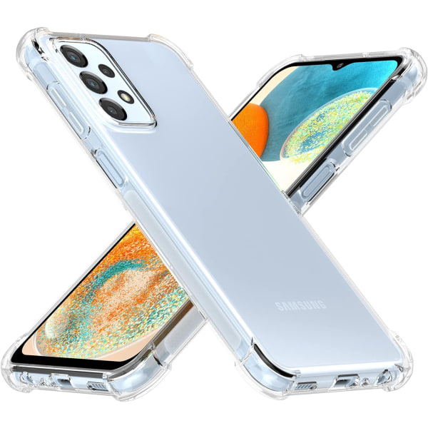 Genomskinligt case för Samsung Galaxy A04 4G Förstärkta hörn Cover Transparent Stötsäker mjuk TPU Bumper Case för Galaxy A04 4G