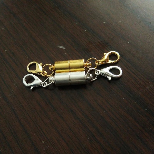 12 st guld och silver magnetiskt hummerlås för smycken halsband armband