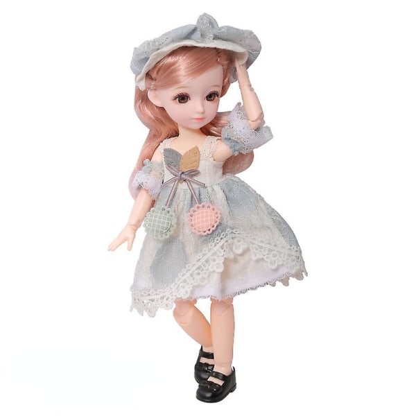 31 cm Barbie-dukke, kle opp prinsesse med komplett sett med klær og sko, gave til jenter
