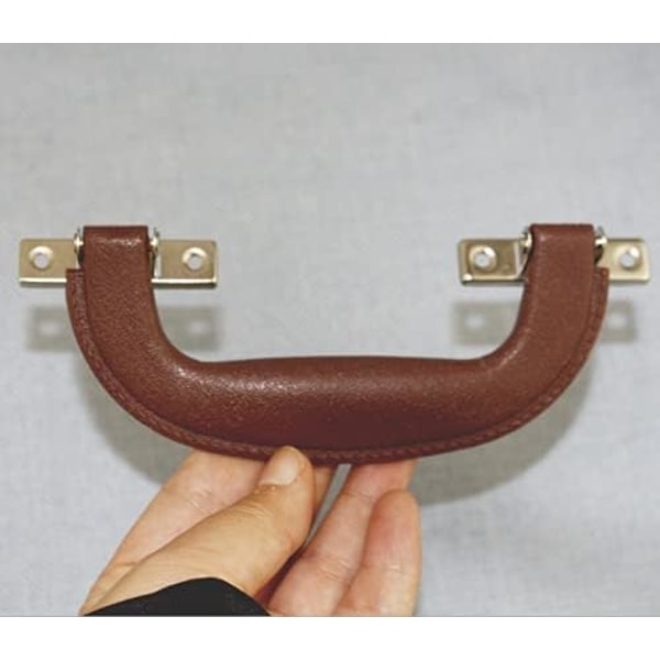 Handtag, Brunt Retro Läder Bagage Slitstarkt resväska Handtag Byte av DIY Handväska Kosmetisk case Handtag Handtag för hem
