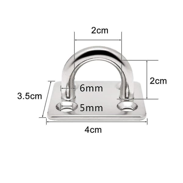4 st Oblong Pad Eye Plate
