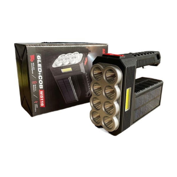 Super lysstærk anti-fald solcelledrevet USB genopladelig lommelygte led lommelygte langdistance bærbar søgelys