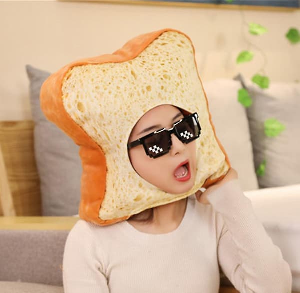 Toastbrød Hat, Diy Selfie Props Plys Hat Kostume Tilbehør