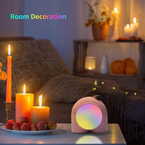 Trådlös smart skrivbordslampa, programmerbar RGB LED-omgivningsljus,