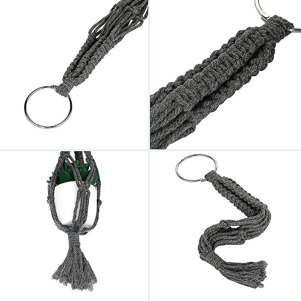 13 tum Mini Macrame Växt Hängare, Söta Biltillbehör, Boho Backspegel