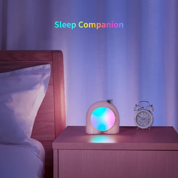 Trådløs smart skrivebordslampe, programmerbar RGB LED-omgivelseslys,