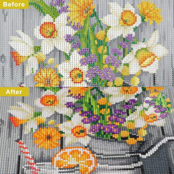 DIY 5D sitron diamantmalerisett sommer diamantkunstsett edelstener