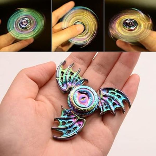 Regnbuefarver, Dragon Wing Fidget Spinner Håndlegetøj Special Højtydende Kuglelejer Anti Stress Kreisel