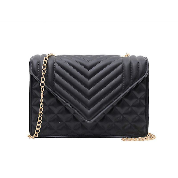 Pieni crossbody-olkalaukku, söpö pieni naisten käsilaukku ketjuhihnalla Black