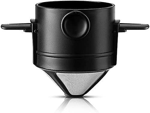 Genanvendeligt kaffefilter i rustfrit stål, sammenklappeligt campingkaffefilter