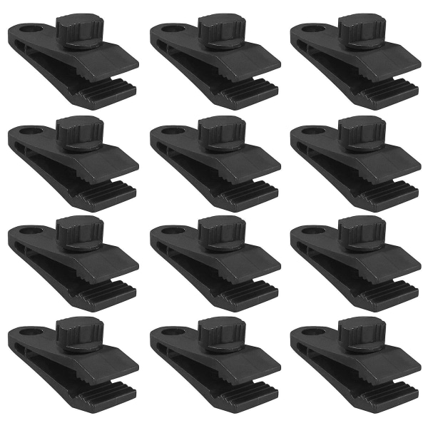12 st presenningar klämmor kraftig lås grepp klämmor tumskruv tältklämma säkrar presenningar markis klämma set för camping presenningar markiser husvagnsmarkiser bilöverdrag 12Pcs