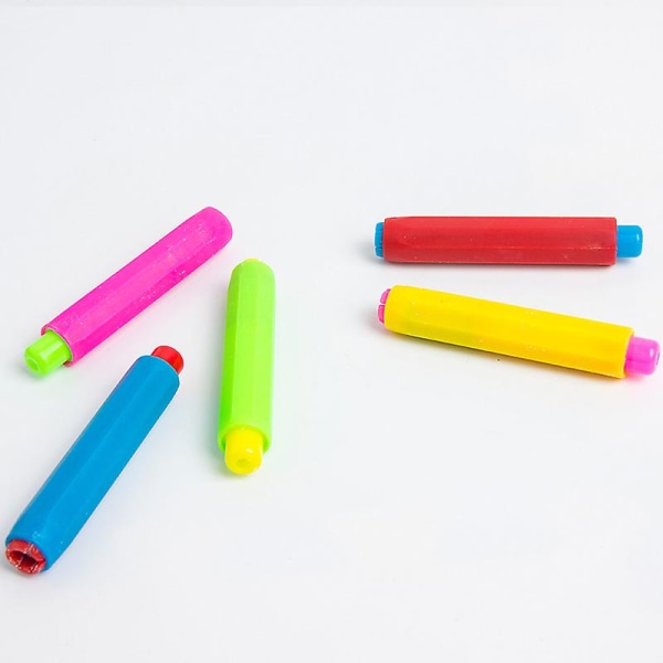 5 stykker krittholdere, tavle justerbare krittholdere for barn og lærere Fargerik fortauskrit i plast