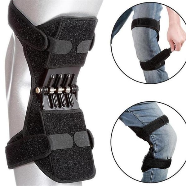 Power Knäskydd Stöd Brace Fjäder Knäskydd, 1par Patella Booster Fjäder Knäskydd Stöd För Vandring Sport