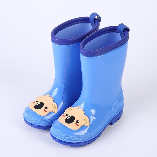 Regnstövlar för barn tecknade regnstövlar vattentäta skor kaninmönster regnstövlar söta regnstövlar pojkar och flickor blå