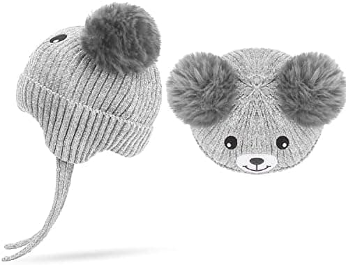 Höst och vinter stickad baby mössa-söt mössa
