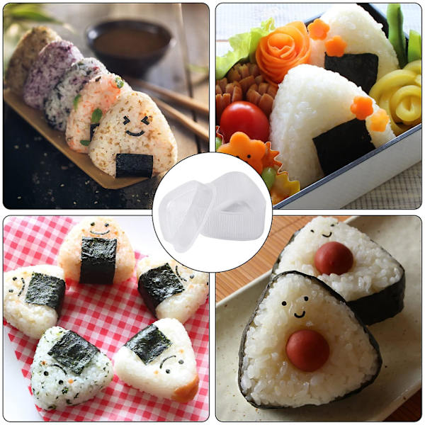 5 st triangulär sushi risboll maker form med rissked, Onigiri risform DIY-verktyg köksredskap prylar