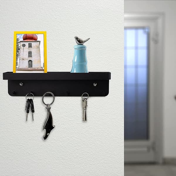 Nøgleholder, nøglevægsarrangør, nøgleholder i rustfrit stål, nøglekrog med holder, selvklæbende