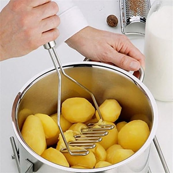 Köksprylar Potatis Mud Tryck Mud Maskin Potatis Potatisstöt Tryck Mosad Potatis Enhet Frukt Grönsaker Verktyg Tillbehör Silver