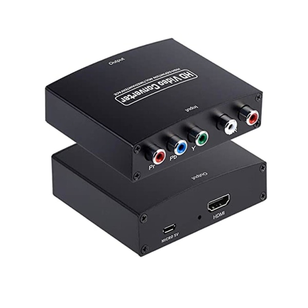 Komponent til HDMI-omformer, PORTTA YPbPr til HDMI-adapter + R/L-lydekstraktor