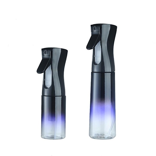 2 st Hårsprayflaska, 200 ml + 300 ml Kontinuerlig Vatten Mister Sprayflaska Tom Fin Mist Frisörsprayflaska Gradient Purple