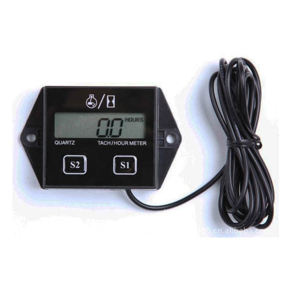 Motorcykel varvräknare timer digital display 2-takt 4-takt induktion bensinmotor ackumulator 1st svart