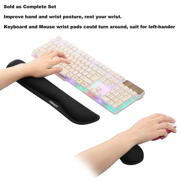 Håndleddsstøtte for tastatur og musematte, laget av memory foam
