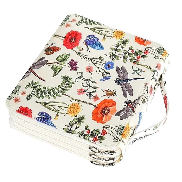 Farveblyantetui med lynlåslukning Kapacitet Polyester Pen Organizer Blyantholder til studerende eller kunstner A