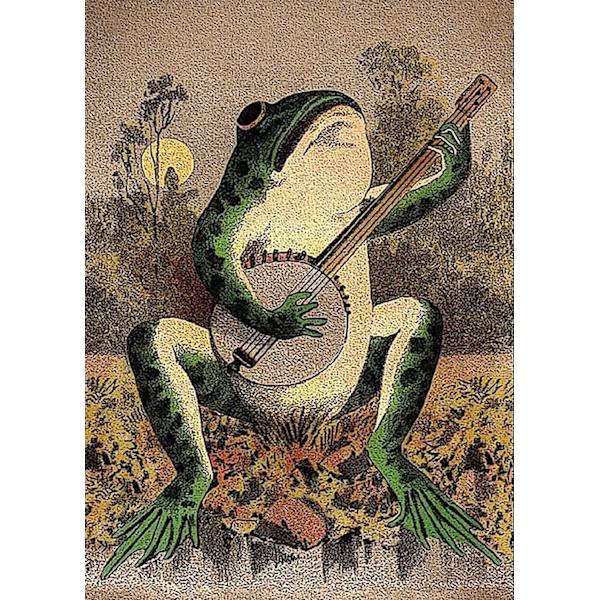 Sammakko timanttimaalaussetti, timanttitaide setti aikuisille, pyöreä timanttimaalaus lahjat, seinäkoriste